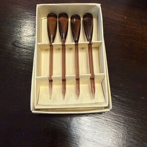 Pottery Barn Purple Cocktail Picks Set